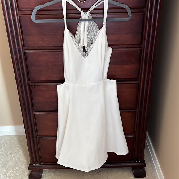 Lulus Perfect Evening Ivory Lace Skater Dress - Picture 3 of 4